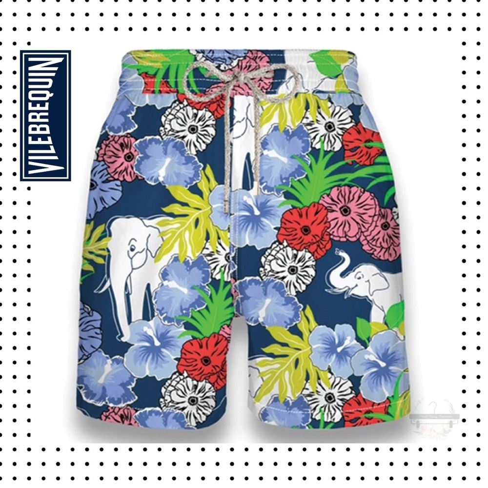 Vilebrequin - Moorea Elephant Boys Swim Trunk 14